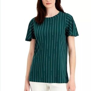 Alfani Size XL Women’s Green Flutter Sleeves New Without Tags